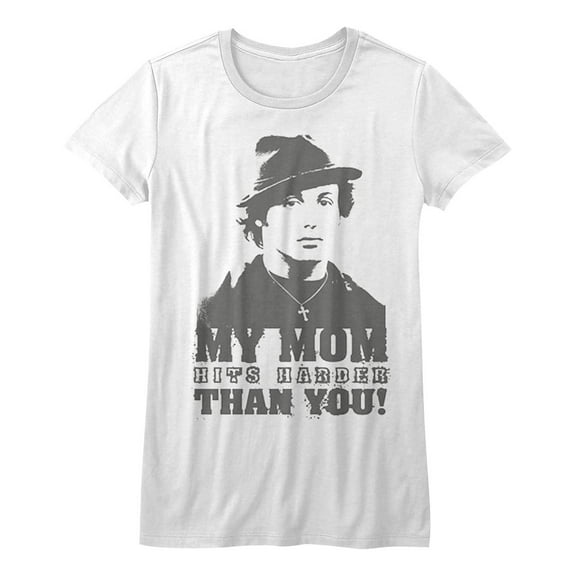 Rocky My Mom Hits Harder Junior Women's T-Shirt