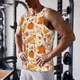 thumbnail image 5 of Fotbe Pumpkin Fall Pears Pattern Men's Quick Dry Workout Tank Top Gym Muscle Tee Fitness Bodybuilding Sleeveless T Shirt Breathable Workout Shirt-3X-Large, 5 of 9