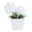 White, variant on Nnndbs Artificial Chrysanthemum Potted Plant, 12cm Pink Faux Mum in White Square Pot for Desk Table Home Office Decor`