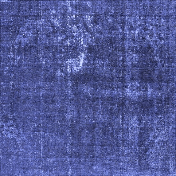 Ahgly Company Indoor Square Oriental Blue Industrial Area Rugs, 3' Square