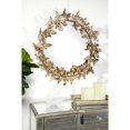 thumbnail image 3 of DecMode 28" x 28" Gold Layered 3D Circle Butterfly Wall Mirror, 3 of 14