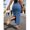 Medium Wash, variant on Womens Medium Wash Stretch Mid-Rise Bodycon Denim Maxi Skirt With Side Slit