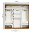 thumbnail image 3 of Ropero Closet Madesa Reno 3 Puertas Corredizas con Espejo-M/B, 3 of 5