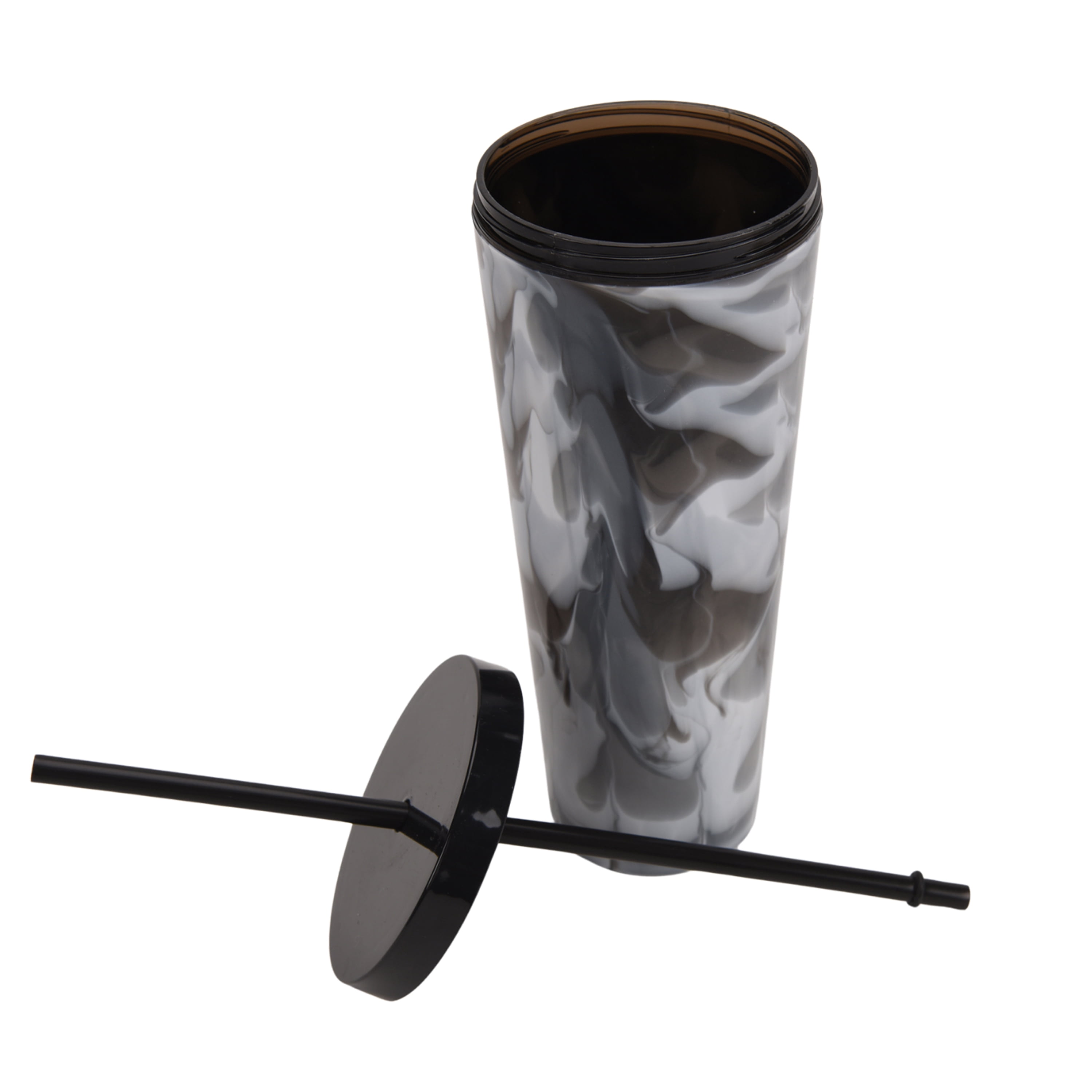 Mainstays 26-Ounce Plastic Swirl Tumbler, Black