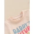 thumbnail image 6 of Suealasg Toddler Boys Father's Day Clothes 6M 1T 2T 3T Baby Summer Casual 2Pcs Outfits Letter Print Short Sleeve T-Shirts Tops Elastic Waist Shorts Set, 6 of 7