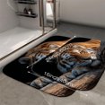 thumbnail image 6 of 1pc Tiger on a Log Absorbent Non-Slip Bathroom Thickened Flannel Rug Decor,Soft,Quick Drying,Suitable For Indoor/outdoor Use,Bathrooms,Bedrooms,Kitchens,Terrace,Laundry Rooms,16"x24", 6 of 9