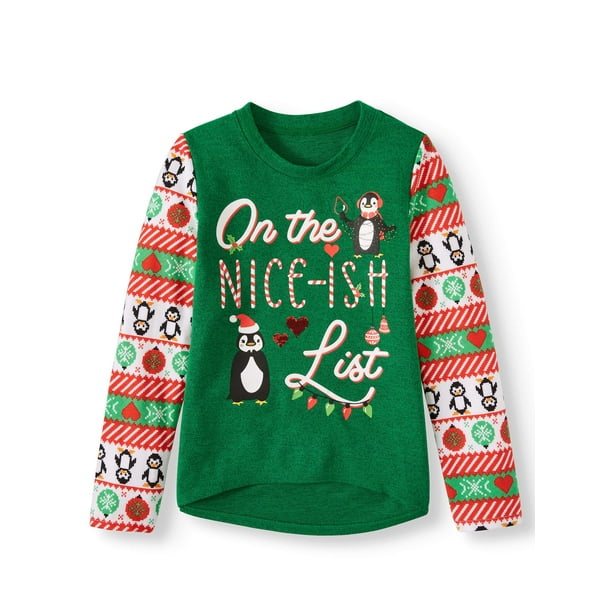 Holiday Time Holiday Time Girls Christmas Embellished Sweater (Little