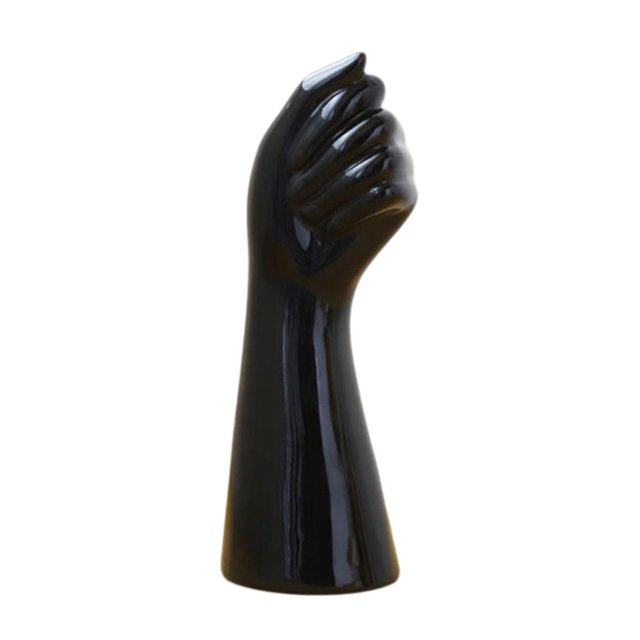 Florero de cerámica con mano moderna, artificiales, Gloria florero de figura de cuerpo