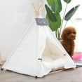 thumbnail image 6 of HQREA Puppy Teepee Pet Tent House Cat Bed Portable Teepee with Thick Cushion for Indoor, 6 of 6