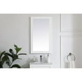 thumbnail image 2 of Aqua rectangle vanity mirror 18 inch in White, 2 of 3