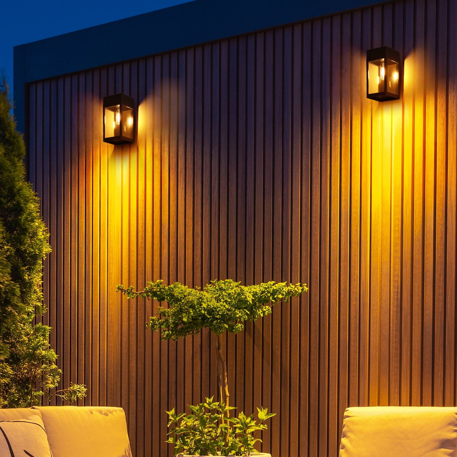 Solar Square Wall Sconce, Waterproof LED Wall Sconce, Solar, Outdoor Lighting, Decorative Lights for Garden, House, Patio, Garden, Hallway.