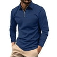 thumbnail image 2 of Aloohaidyvio Men's Polo Shirts Long Sleeve Regular Fit Cotton Golf Shirt Soft Breathable Casual Collared Tshirts, 2 of 6