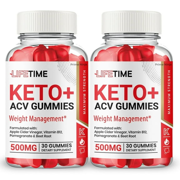 LifeTime Keto ACV Gummies,  Apple Cider Vinegar, Max Strength, 2 Month Supply Dietary Supplement, Made in USA