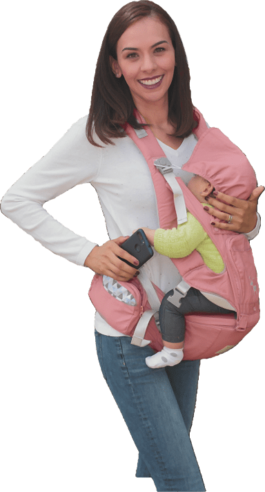 Canguro para Bebé de Algodón con Soporte de Cadera KUKU BABY Portabebé  Ergonómico con Asiento Antiderrapante