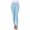 Sky Blue, variant on TOUMENY Women High Waist Skinny Jeans Solid Stretchy Slim Fit Denim Pants Casual Fashion Button Fly Full Length Trousers Gray S