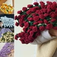 thumbnail image 4 of SharkTRUE Flower Bouquet Blanket,DIY Handmade Crochet Rose Blanket,Soft and Lightweight Knitted Throw Blankets,for Birthday Wedding Valentines Day Home Decor, 4 of 9