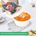 thumbnail image 3 of Yayeee Pot Holders Kitchen Heat Resistant with Pockets 7"x9.8" Cotton Oven Cooking Hot Pads, Vibrant Blooming Flowers, 3 of 7