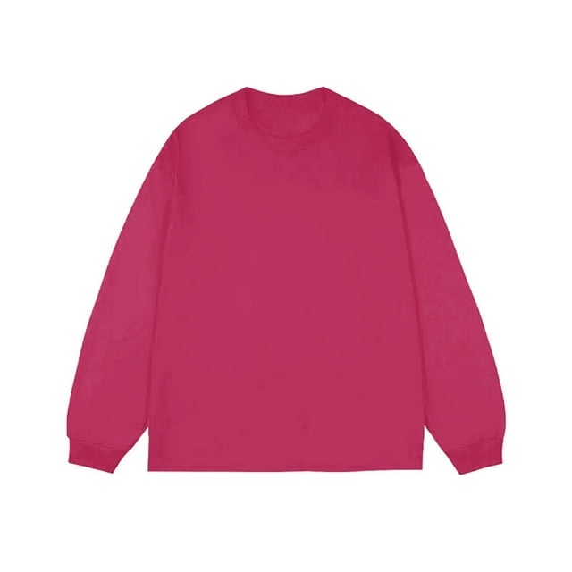Blusas y camisas de manga larga con cuello redondo para hombre, informales, lisas, empalmadas, de manga larga, de alta elasticidad, que mantienen el calor, top de algodón para hombre