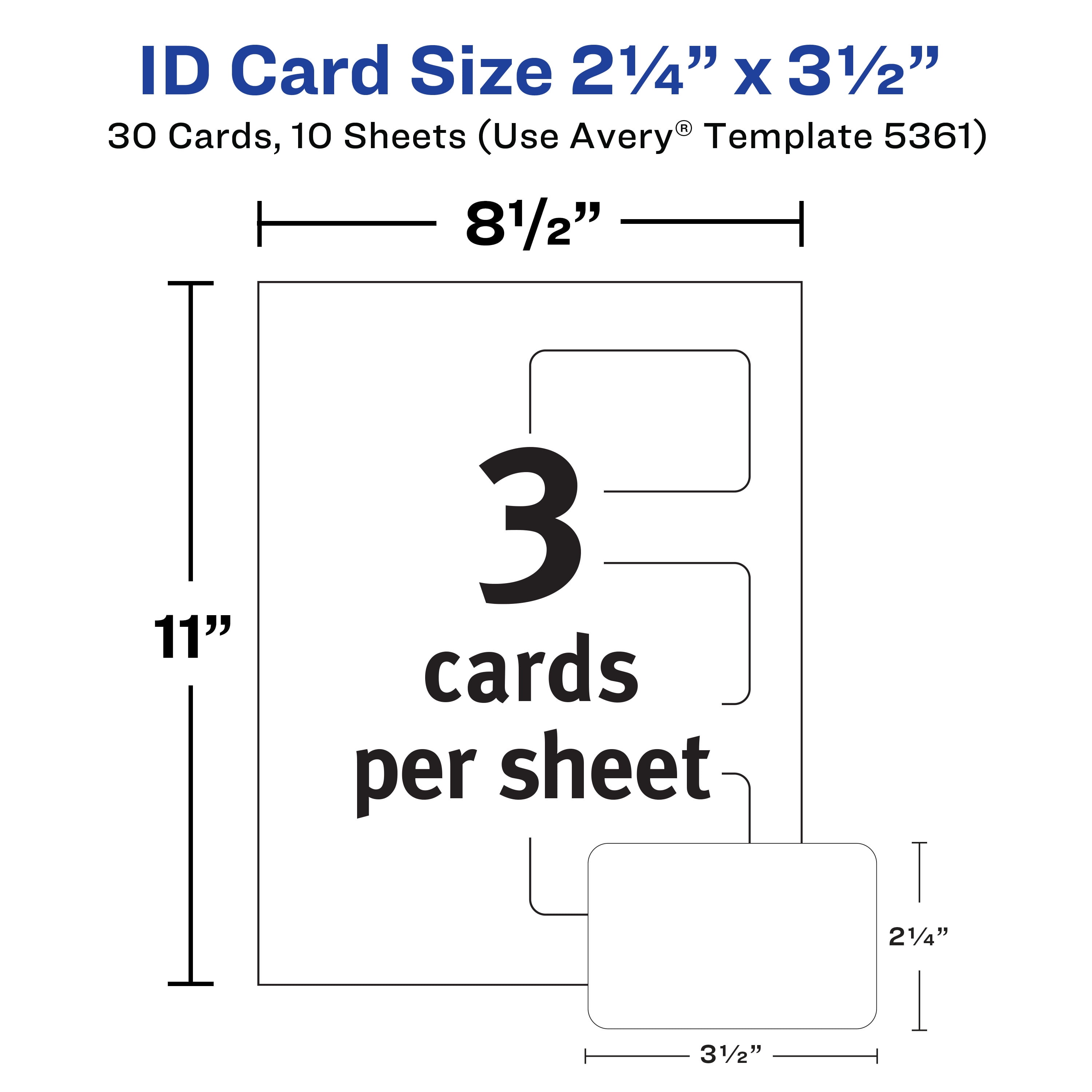 Avery Self-Laminating ID Cards, 2.25