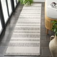 thumbnail image 3 of SAFAVIEH Beach House Boyce Striped Indoor/Outdoor Runner Rug, Gray/Ivory, 2' x 8', 3 of 7