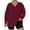 Red-Stripes, variant on Plus Size Tops for Women Long Sleeve Plaid Print V Neck Lightweight Sweatshirt Side Split L-5X Loose Casual Shirts (XL, Red-Stripes)