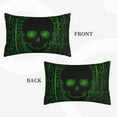 Pofeuu Numbers Skull Print Polyester Microfiber Plush Pillowcases