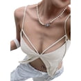 thumbnail image 5 of KelaJuan Women Backless Camisole Summer Casual Solid Color Sleeveless Halter Neck Crop Tops for Streetwear Clubwear, 5 of 6