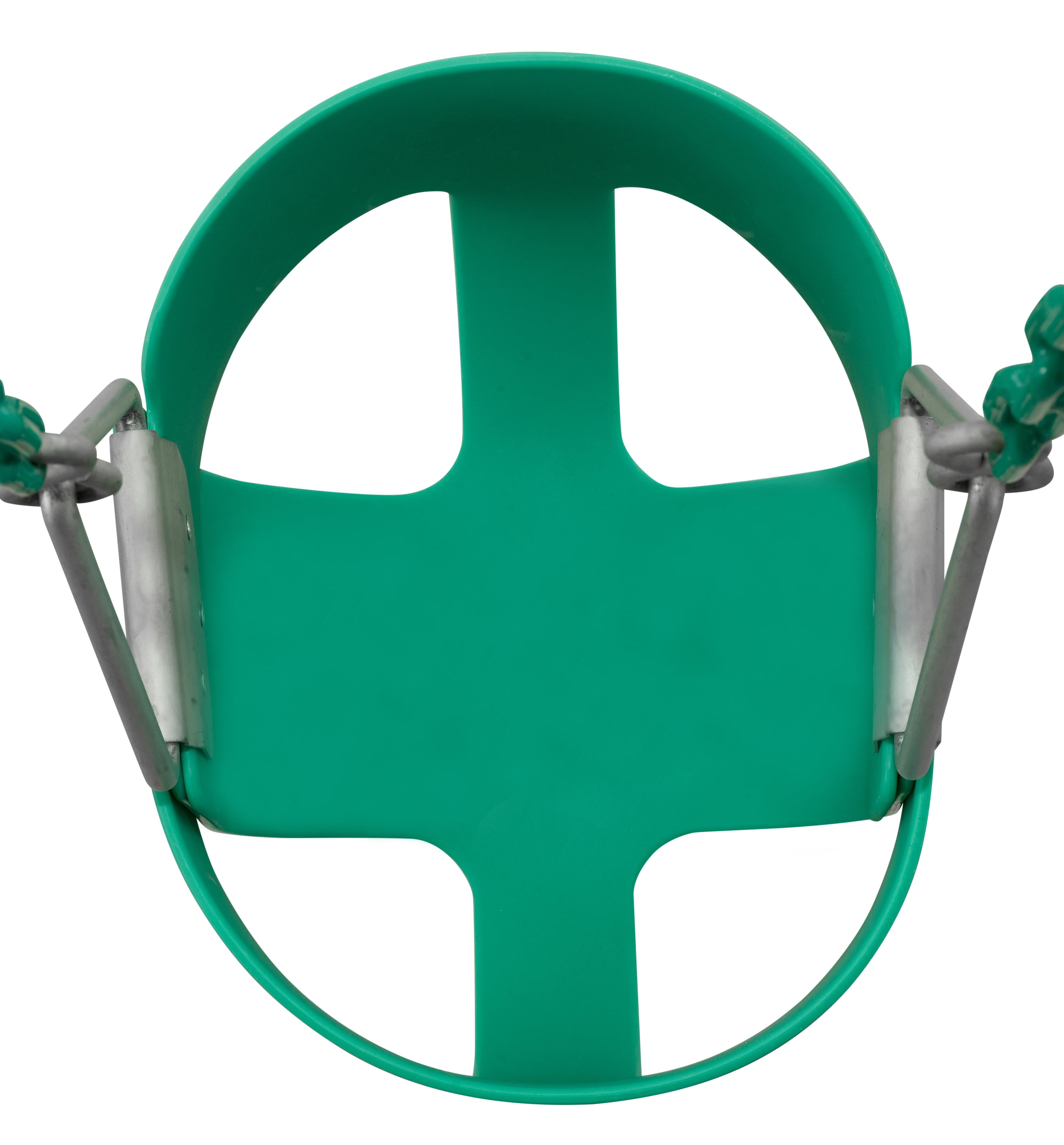 Outdoor Heights High Back Full Bucket Toddler & Baby Swing Set for Backyard Swing with Vinyl Coated Chain (2, Green)
