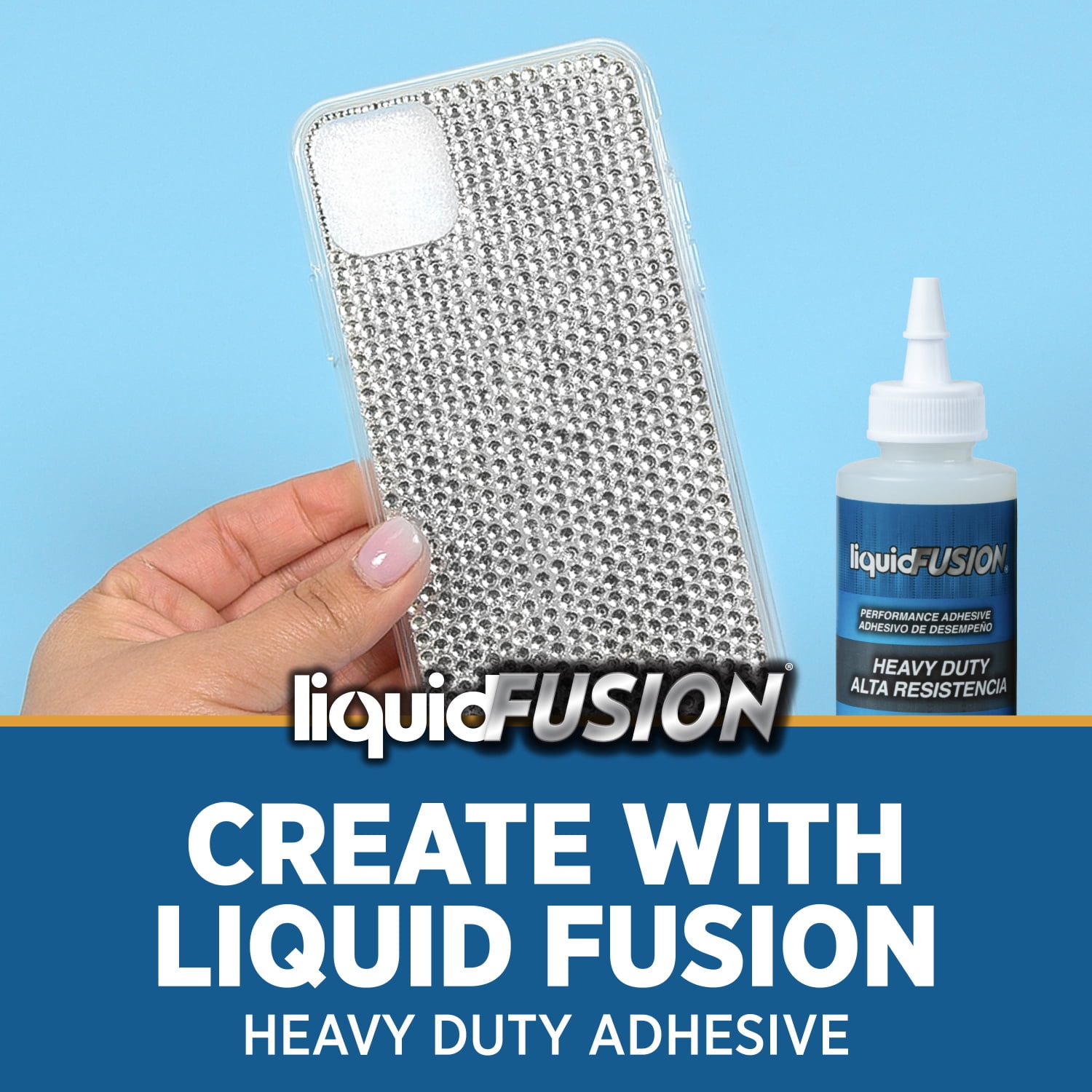 Liquid Fusion Heavy-Duty Glue 3-Pack Bundle, Maximum Strength, Dries Clear, Ideal for Rhinestone Crafts, Diamond Art, Tumbler Making, 3-Pack