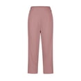 thumbnail image 6 of COMVALUE Pants for Women Stretch Cropped Summer Casual Capris Office Work Slacks Yoga Dress Pant Pants (Pink, XL), 6 of 9