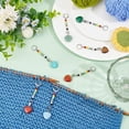 thumbnail image 3 of 1 Box 14Pcs 7 Colors Stone Stitch Markers Heart Crochet Markers Natural Gemstone Love Hearts Shaped Charm Locking Crocheting Leverback Marker for Weaving Quilting Jewelry DIY Craft Findings, 3 of 5