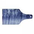 thumbnail image 1 of Woodland Cutting Board, Foggy Misty Purple Trees in a Winter Woodland Landscape Scenery Modern, Decorative Tempered Glass Cutting and Serving Board, Wine Bottle Shape, Purple Black Grey, by Ambesonne, 1 of 1