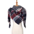 thumbnail image 3 of Beugl Women Scarf Clearance, Women Winter Scarf Classic Tassel Plaid Scarf Warm Soft Chunky Large Blanket Wrap Shawl Scarves Hair Scarf for Women D One Size, 3 of 3