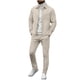 thumbnail image 1 of Ceisia Men's Slim Fit Waffle Knit 2-Piece Set Long Sleeve Zip-Up Jacket with Elastic Waist Drawstring Pants Gifts, 1 of 5