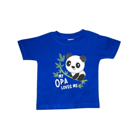 

Inktastic My Opa Loves Me- cute panda Gift Baby Boy or Baby Girl T-Shirt
