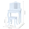 thumbnail image 6 of Fantasy Fields Little Princess Kids Vanity Set with Table and Stool, White, 6 of 17