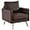 Dark Brown, variant on VINGLI Modern PU Leather Accent Chair for Living Room,Bedroom Comfy Chair Arm Chair Reading Chair with Golden Metal Legs and Deep Seat for Office,Apartment,Small Space,Cognac