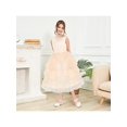 thumbnail image 3 of Flower Girls Dress Beige Wedding Pageant Magic Wand Crown 5 Years, 3 of 8