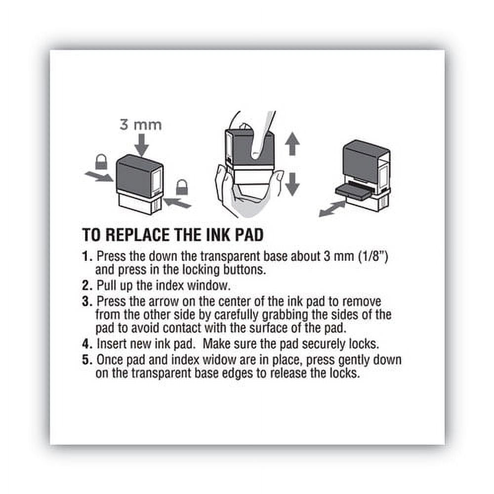 Replacement Ink Pad For 2000plus 1si15p, Black | Bundle of 2 Each