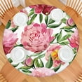 thumbnail image 2 of Round Fitted Tablecloth with Elastic Edges Fits 36"-44" Round Tables Pioneer Colorful Floral Waterproof Table Cover Washable Indoor and Outdoor for Party Kitchen Dinner Banquet Patio Picnic, 2 of 7
