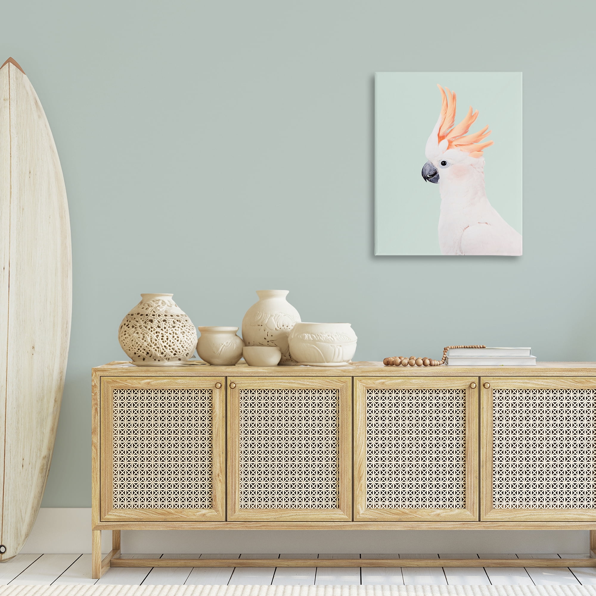 Stupell Industries White Cockatoo Portrait Animals Painting Wrapped Canvas Art Print Wall Art, 24 x 30