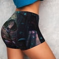 thumbnail image 4 of Uemuo Forest Mushroom Skull Pattern Women Workout Impact Shorts Scrunch Butt Lifting Gym Shorts Seamless Booty Biker Shorts-XX-Large, 4 of 8