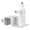 White, variant on No-Drill Gutter Mount Bracket for Security Camera and Solar Panel - Sturdy Durable Multi-Angle Adjustable Outdoor Mount, Versatile Positioning, Easy Installation Hardware, Compact Heavy