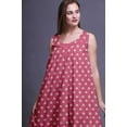 thumbnail image 4 of Bimba Pink Floral Rose Cotton Nightgowns For Women Mid-Calf Printed Sleepwear Night Dress Large, 4 of 6