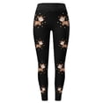 thumbnail image 3 of Gibobby Mallas activas con bolsillos talla grande 2x Leggings de moda para mujer Leggings de entrenamiento Pantalones de bloque de color con estampado navideño Leggings elásticos (Negro, XL), 3 of 5