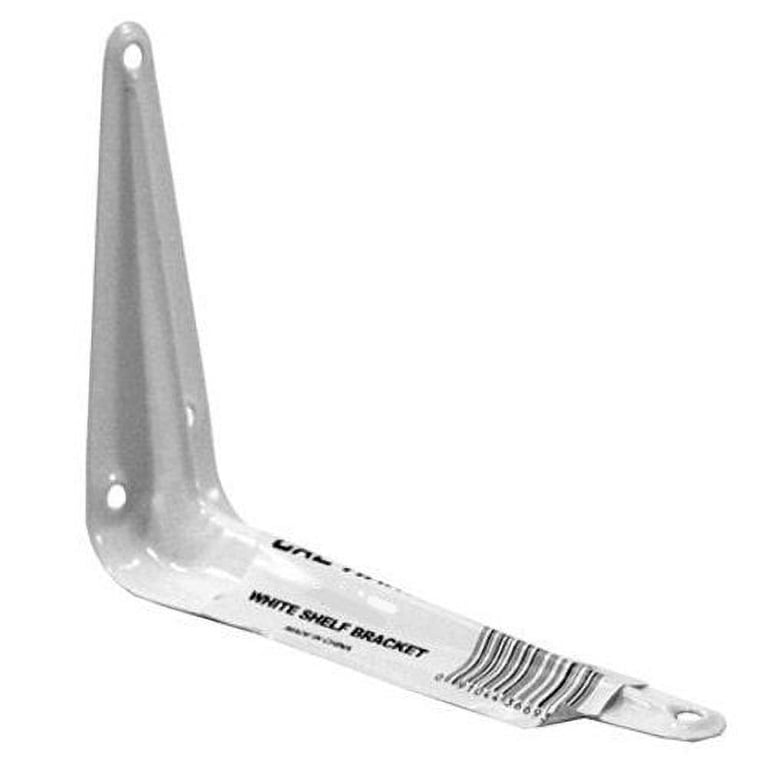 Amig Heavy-Duty Shelf Brackets - Pack Of 2 Steel Wall Angles, 200x150mm, Holds Up To 40kg - Easy Mount White Brackets For Shelves