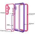 thumbnail image 2 of Designed For Samsung Galaxy S25 Phone Case,Military-Grade Protection,Transparent Back Designing,Heavy Duty Anti-Drop Shockproof Bicolor Rugged 4-in-1 Phone Case For Samsung Galaxy S25,Purple, 2 of 8