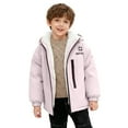 thumbnail image 3 of Ticikt Boys Winter Coat Ski Jacket Windproof Kids Warm Fleece Snow Coat Waterproof Outdoor Hooded Insulated Coat,Color:Pink,5-6 Years, 3 of 5