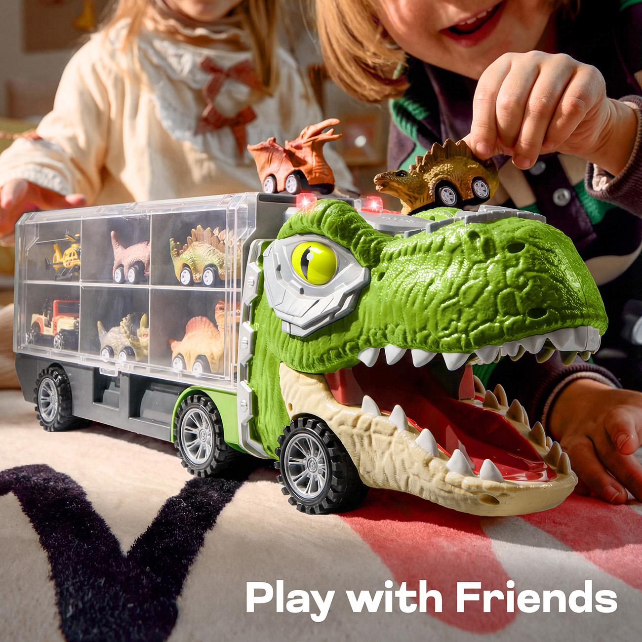 Joyfy 13 in 1 Dinosaur Truck with Lights & Sound photo 7