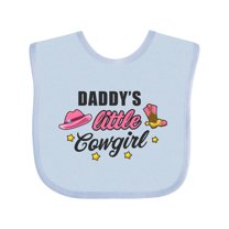 Inktastic Daddys Little Cowgirl with Cowgirl Hat and Boots Girls Baby Bib